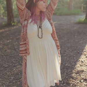 Cream colored halter dress